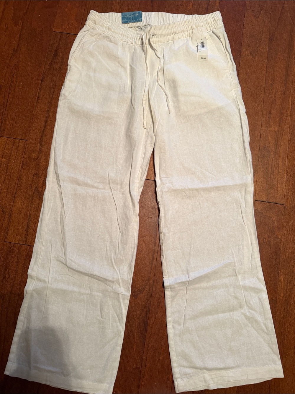 Old Navy Women's Wide-Leg Drawstring Pants - Cream